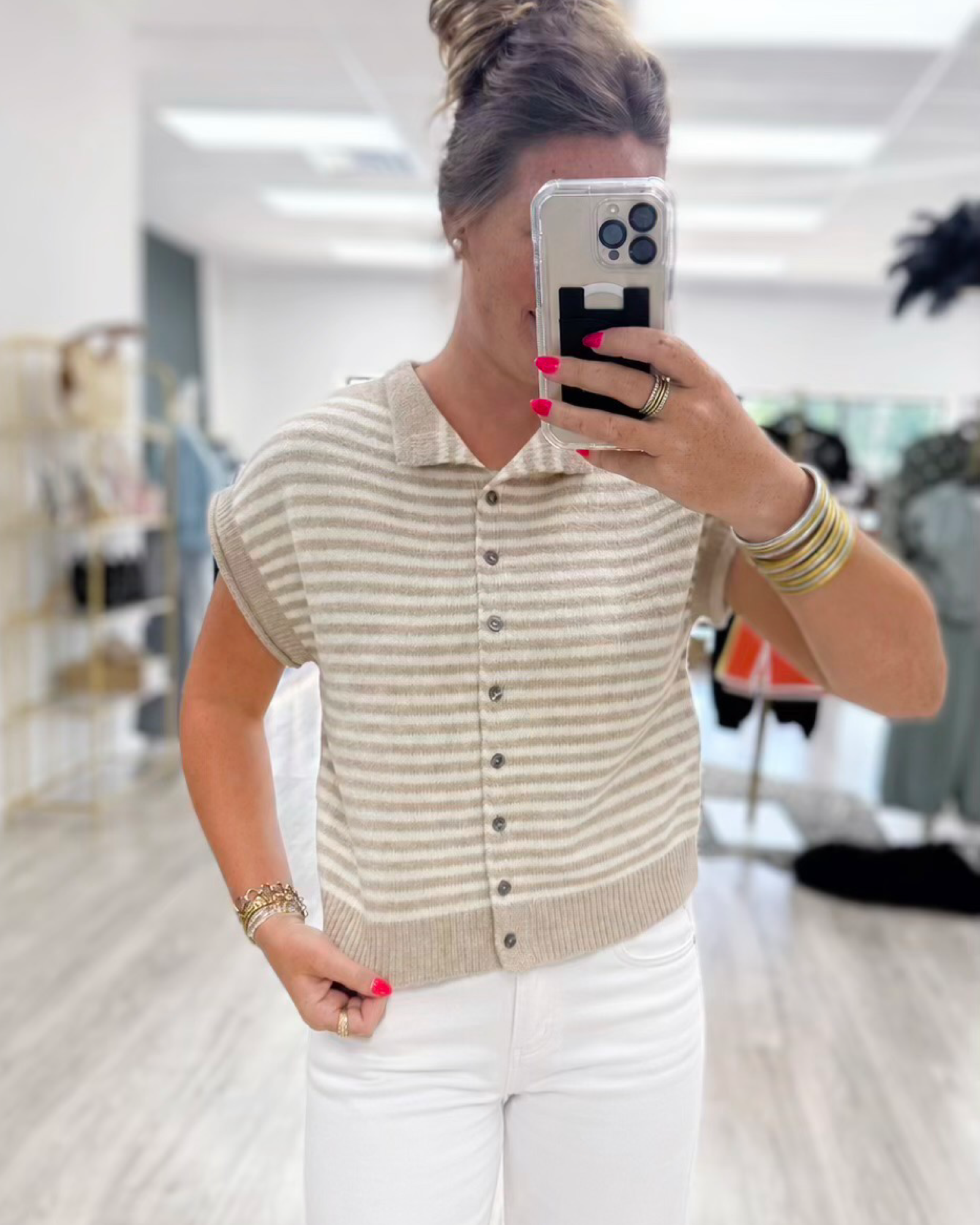 Entro striped boutique sweater for women